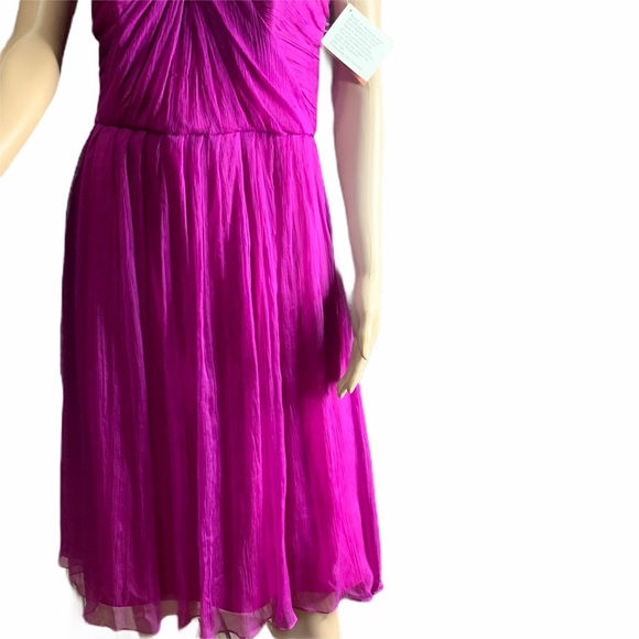 Watters  Silk Fuchsia Dress size 10 - Picture 5 of 8